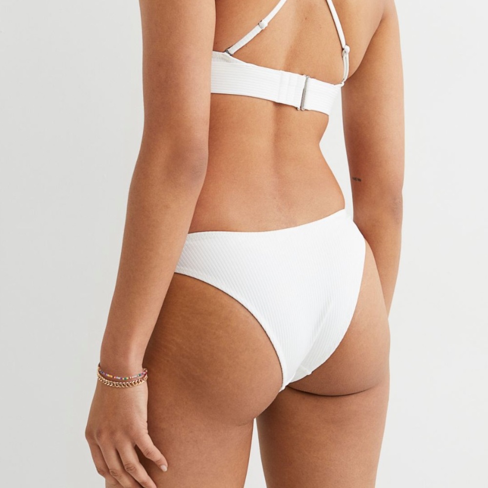 H&M WHITE BIKINI BOTTOMS BRAND NEW size 10